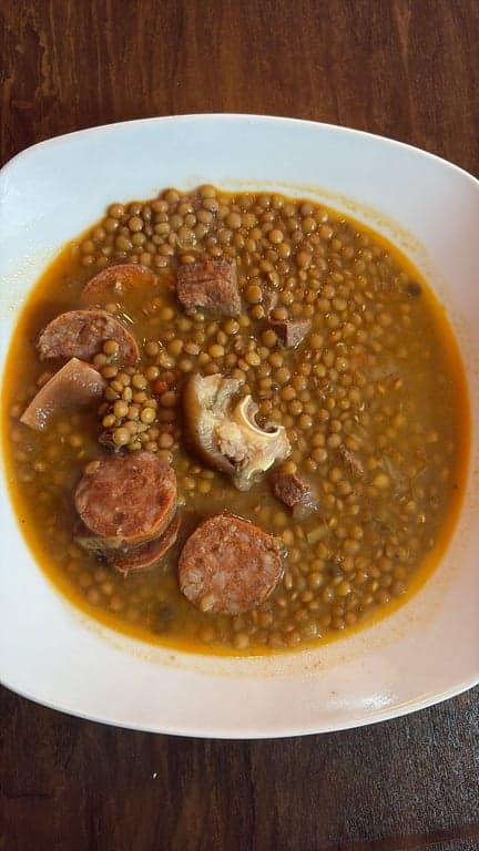 Lentejas guisadas de la abuela